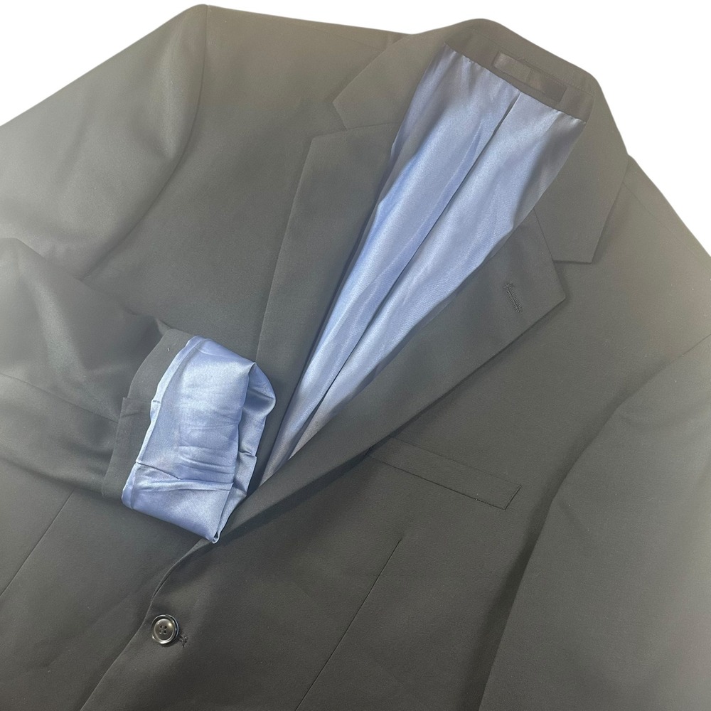 Alberto Cardinali Men's Slim Fit‎ 2 Button Blazer Sport Coat Jacket Black Sz 42L